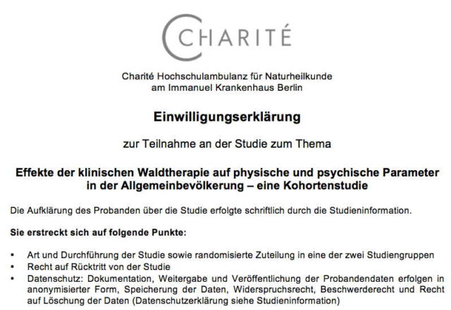 Einwilligungserklärung Charité